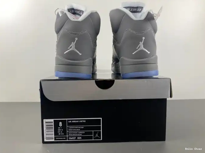 Bmlin Shoes Air Retro Wolf Grey Jordan 5 136027-005 0623